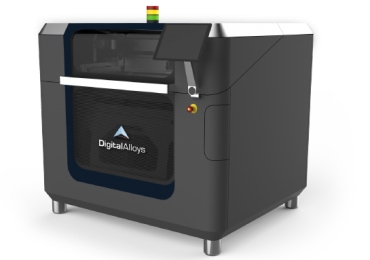 数字合金金属的渲染3 d打印机。图像通过数字合金。