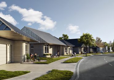 呈现的100家社区将是什么样子的在街道上。通过图标图像。