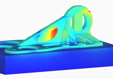 A screenshot demonstrating Netfabb's part simulation features.