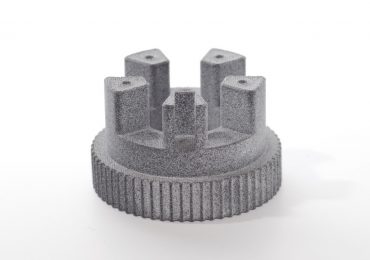 A 3D printed part produced by 3D Hubs on HP’s Multi Jet Fusion. Image via 3D Hubs.