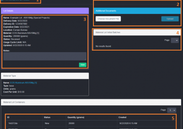 使用材料管理可以在浏览器上看到材料批次的详细信息。图像通过认证。