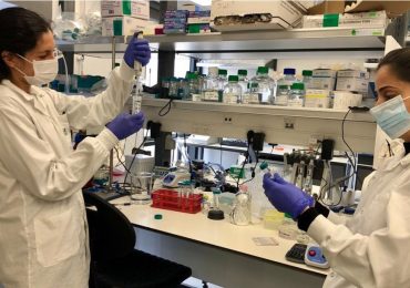 两名植物大学的科学家正在进行美容医学研究。