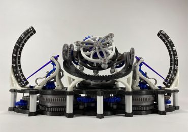 机械的陀飞轮机械三轴。图片来自MyMiniFactory。