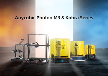 Anycubic Photon M3和Kobra系列。图片来自Anycubic。