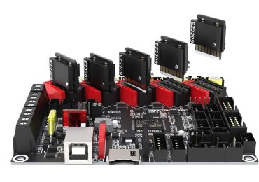 EZ驱动程序可以很容易地插入到SKR 3 EZ。图片来源:BIGTREETECH