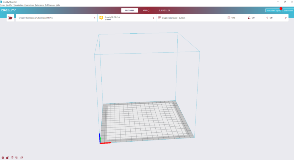 Creality切片器UI。图像由3D打印行业江南平台版。江南平台版