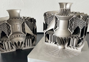 几何技术演示加法制造的预Micro-Turbojet引擎。照片通过Technion涡轮机和传热实验室。