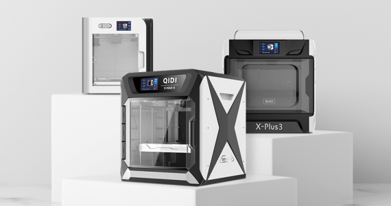 QIDI科技的新X-Max3 X-Plus3, X-Smart3 3 d打印机。江南体育娱乐官方网站通过QIDI科技形象。